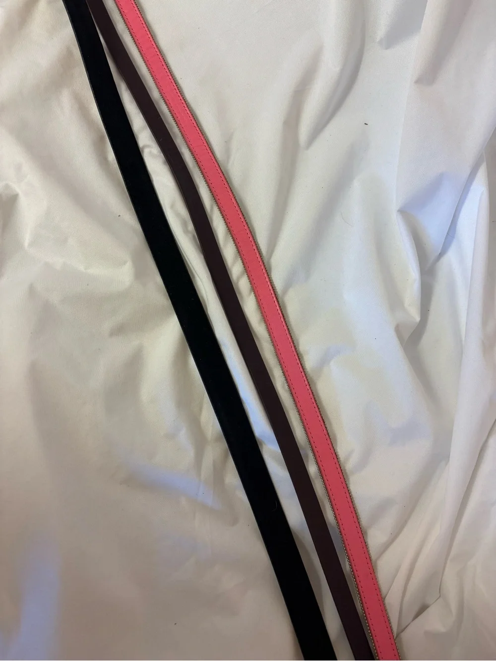 LOFT | J. Crew Pink/Purple/Navy Genuine Leather Skinny Belt Bundle - Picture 3 of 6